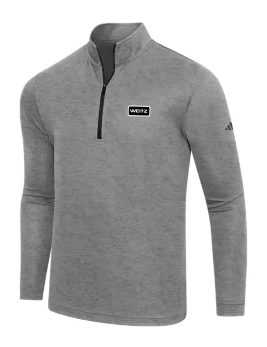 Adidas Black Heather  Lightweight Quarter Zip Pullover w/Weitz Logo