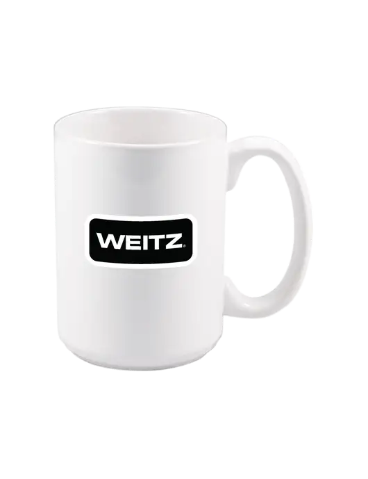 15 oz White Ceramic Mug w/Weitz Logo