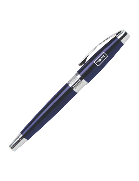 Masscotti Navy Rollerball Pen - Black Ink w/Weitz Logo