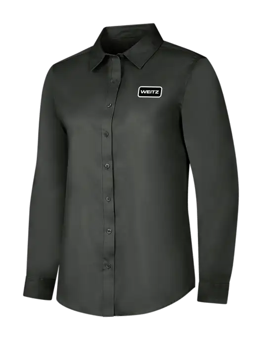 Dark Grey Womens Long Sleeve Superpro React Twill Shirt w/Weitz Logo