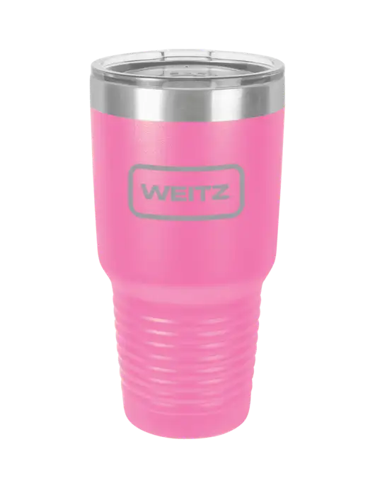 Polar Camel 30 oz Powder Coated Pink Vacuum Insulated Tumbler w/Weitz Logo