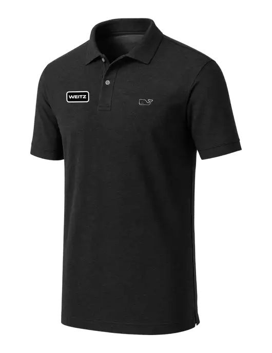 Vineyard Vines Edgartown Black Pique Polo w/Weitz Logo
