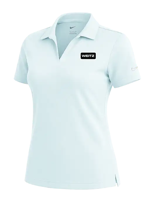 NIKE Very Light Blue Womens Dri-Fit Micro Pique Polo w/Weitz Logo
