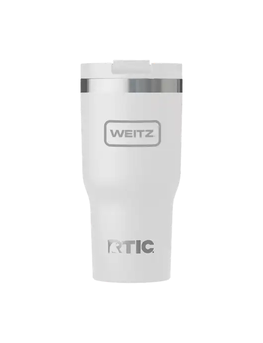 RTIC Essential 20 oz White Tumbler w/Weitz Logo