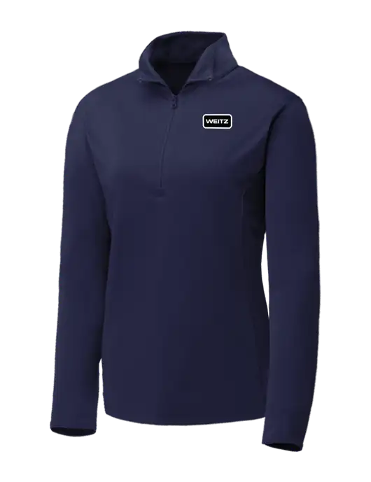 Navy Womens Posicharge Competitor ¼ Zip Pullover w/Weitz Logo