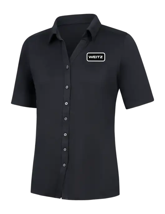 Womens Black City Stretch Top w/Weitz Logo