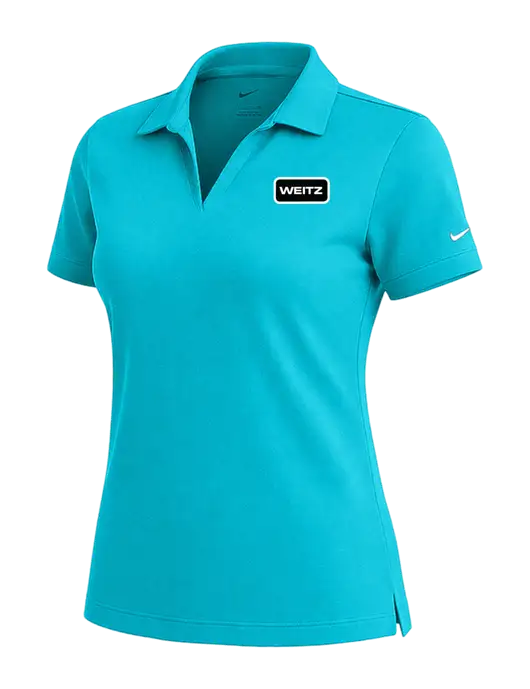 NIKE Sapphire Blue Womens Dri-Fit Micro Pique Polo w/Weitz Logo