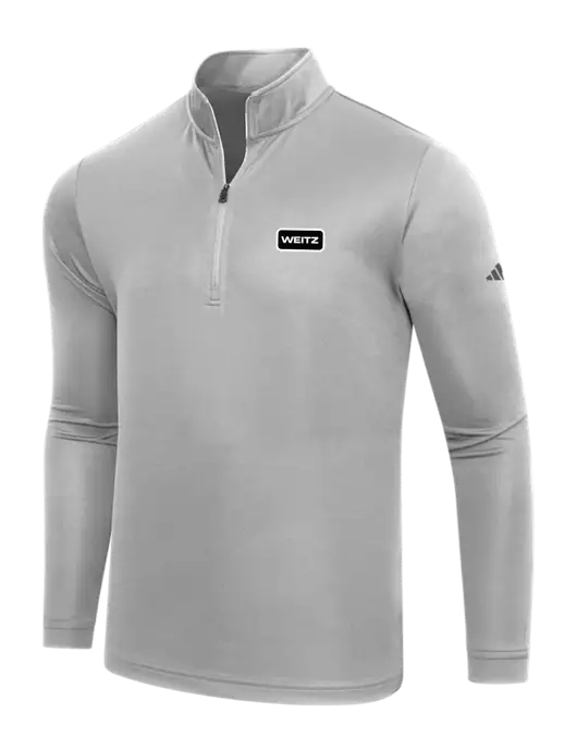 Adidas Medium Grey  Lightweight Quarter Zip Pullover w/Weitz Logo