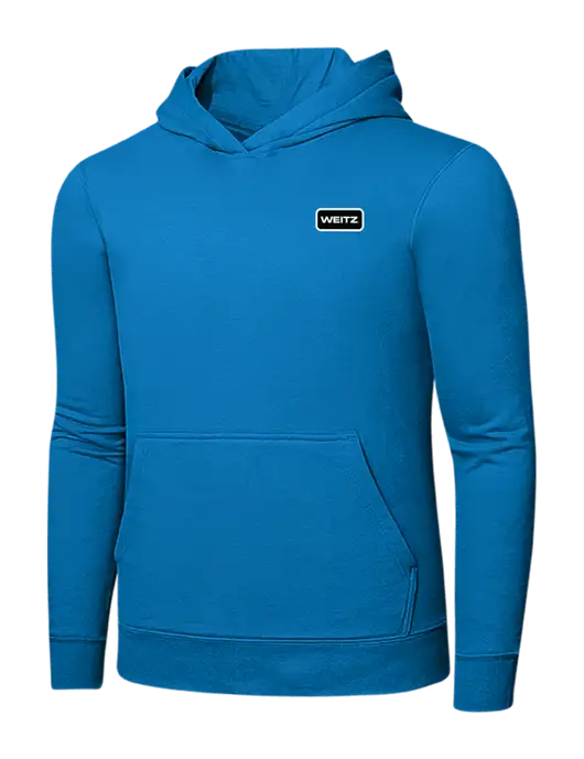 Medium Dark Sapphire 7.8 oz Ring Spun Hooded Sweatshirt w/Weitz Logo