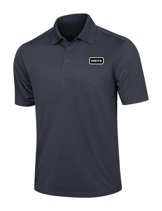 Dark Grey Diamond Textured Jacquard Polo w/Weitz Logo