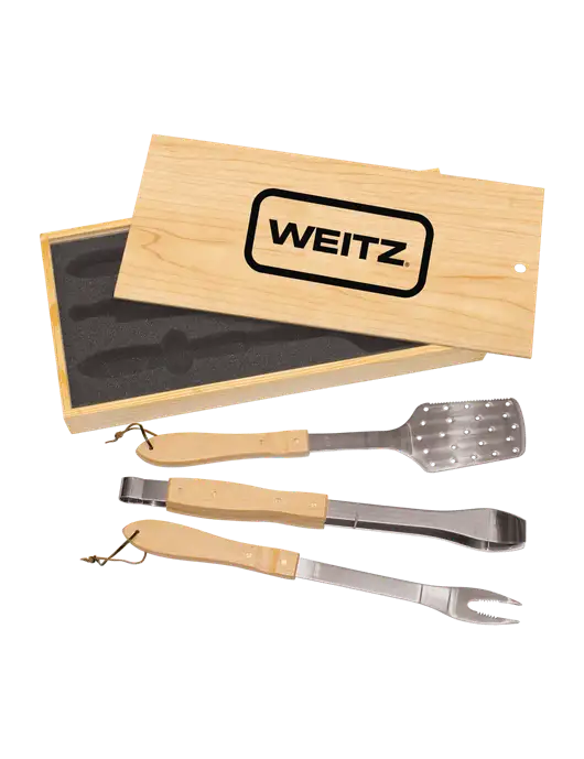 Wood BBQ Gift Set w/Weitz Logo