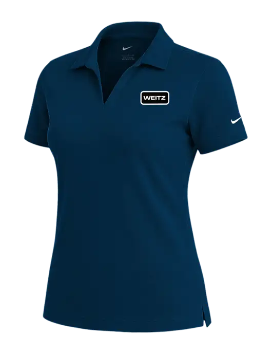 NIKE Navy Womens Dri-Fit Micro Pique Polo w/Weitz Logo