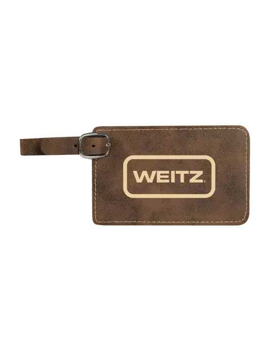Rustic Leatherette Luggage Tag w/Weitz Logo