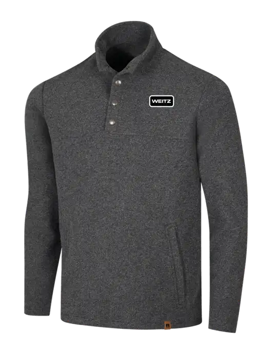 Russell Outdoors Dark Grey Heather Basin Snap Pullover w/Weitz Logo