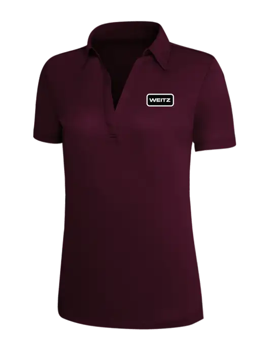 Maroon Silk Touch Womens Performance Polo w/Weitz Logo