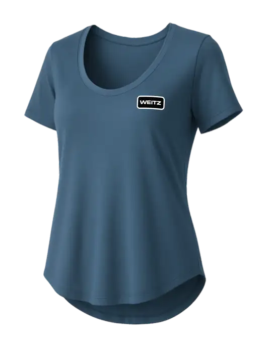 Mercer+Mettle Womens Light Navy Blue Stretch Jersey Relaxed Scoop w/Weitz Logo