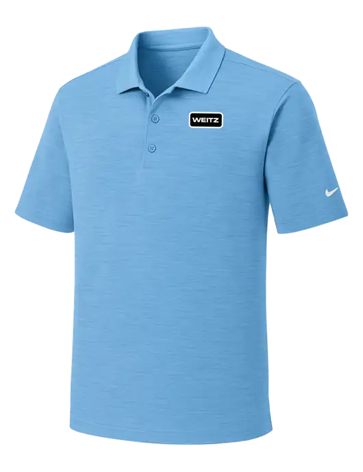 Nike Dri-FIT Light Blue Striated Polo w/Weitz Logo
