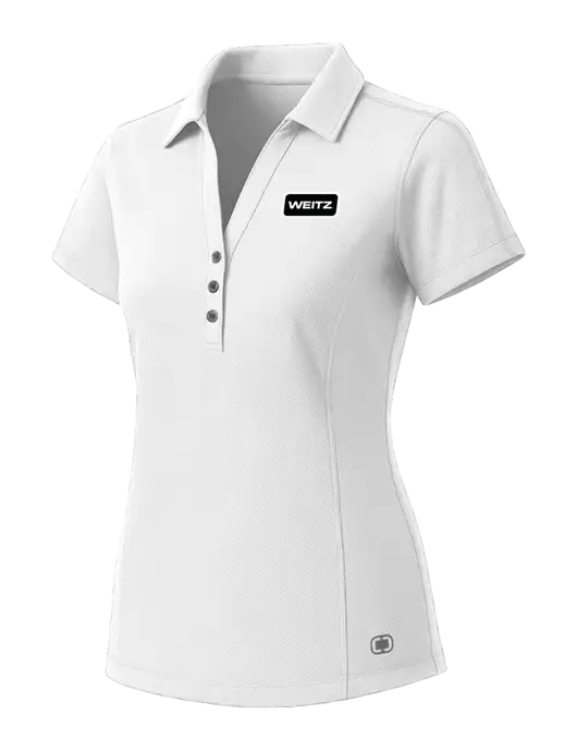 OGIO Womens White ONYX Polo w/Weitz Logo