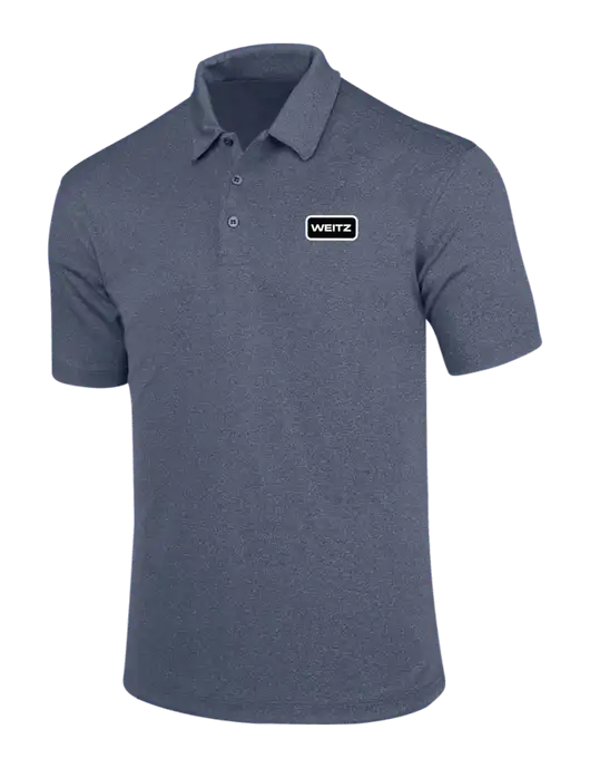 True Navy Trace Heather Polo w/Weitz Logo