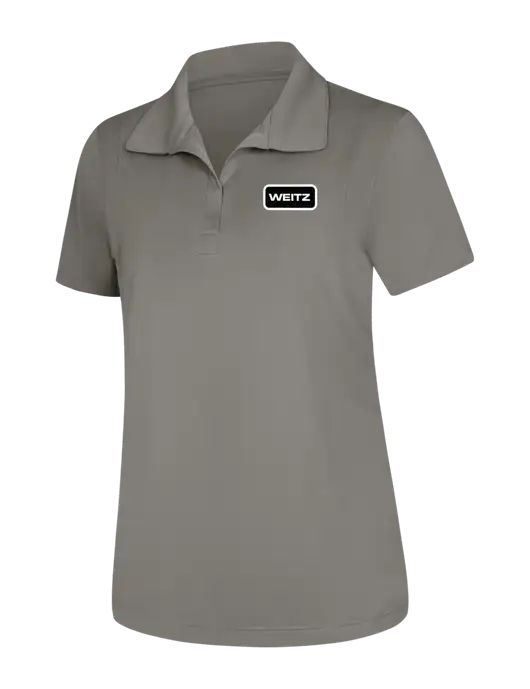 Womens Medium Grey Micropique Sport-Wick Polo w/Weitz Logo