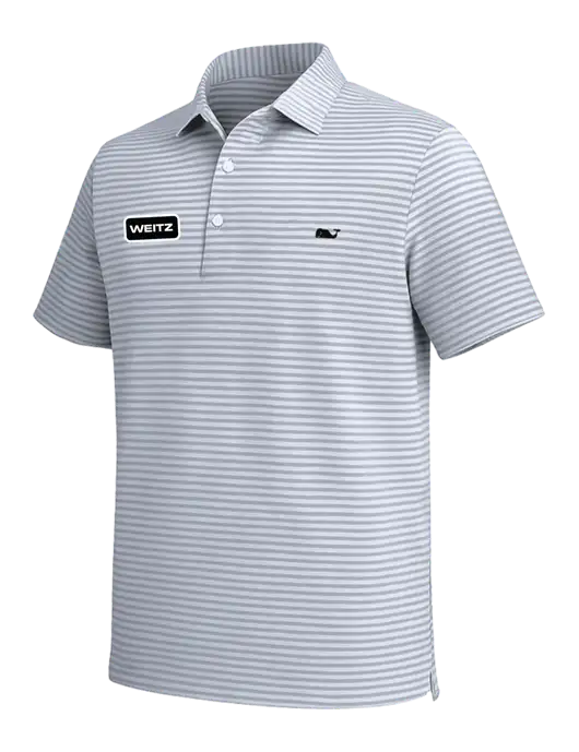 Vineyard Vines Light Grey Heathered Winstead Sankaty Polo w/Weitz Logo