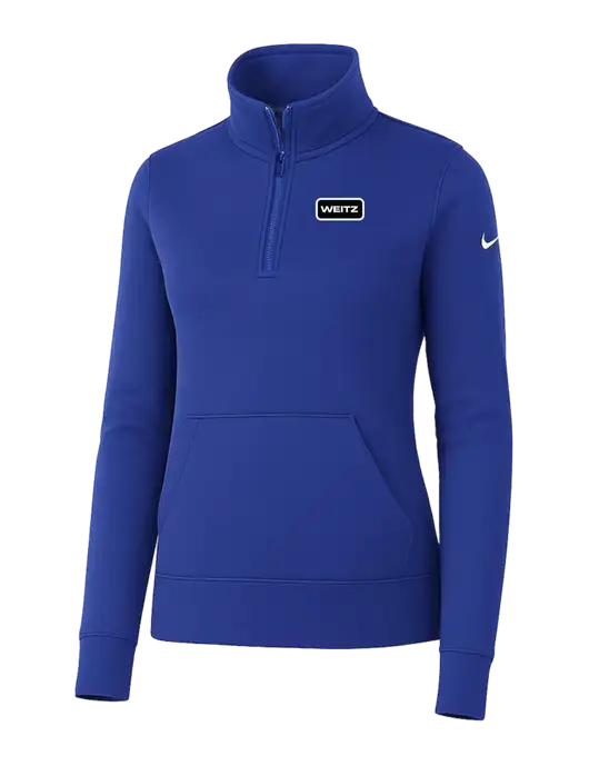 Nike Womens Royal Club Fleece Sleeve Swoosh 1/2-Zip w/Weitz Logo