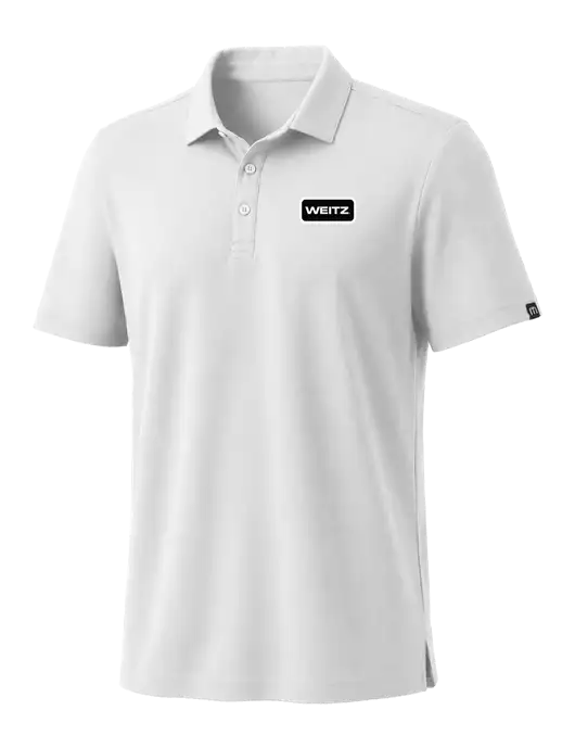 TravisMathew White Coto Performance Polo w/Weitz Logo