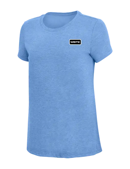 Womens Simply Soft Maritime Frost 4.5oz Poly/Combed Ring Spun Cotton T-Shirt
 w/Weitz Logo