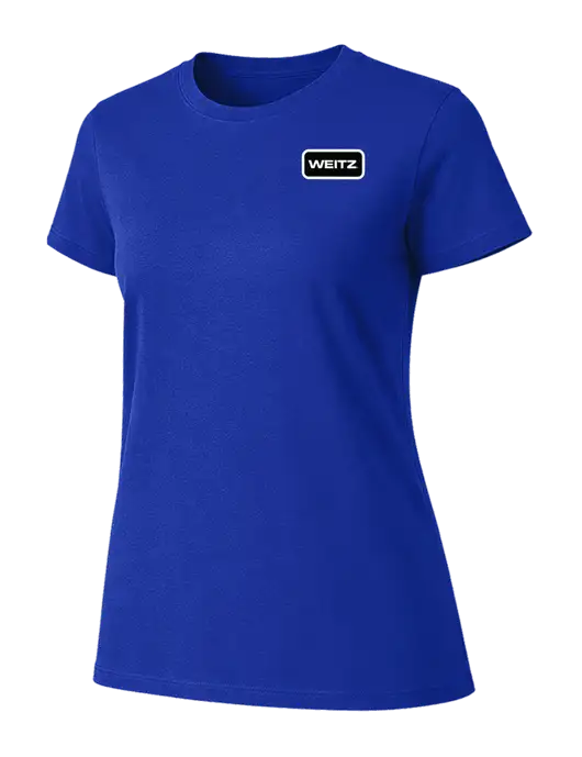 Womens Ring Spun Royal 4.5 oz T-Shirt w/Weitz Logo