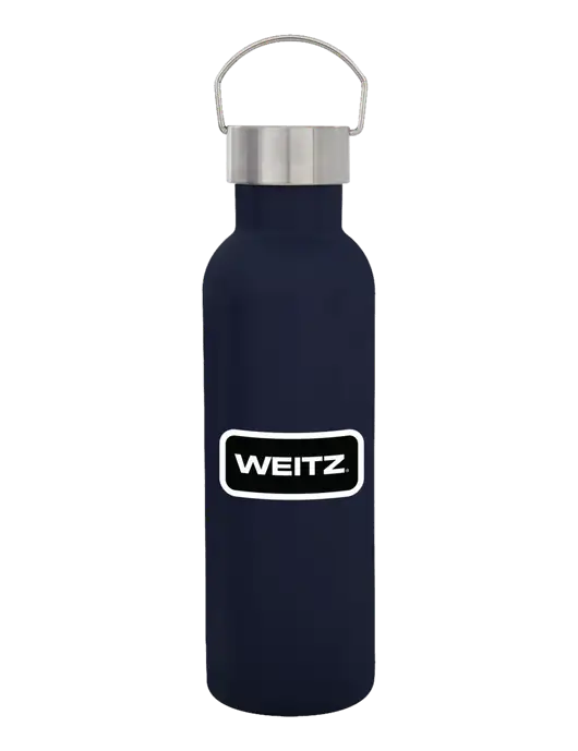28 oz Dark Navy Bubbli Stainless Steel Bottle w/Weitz Logo