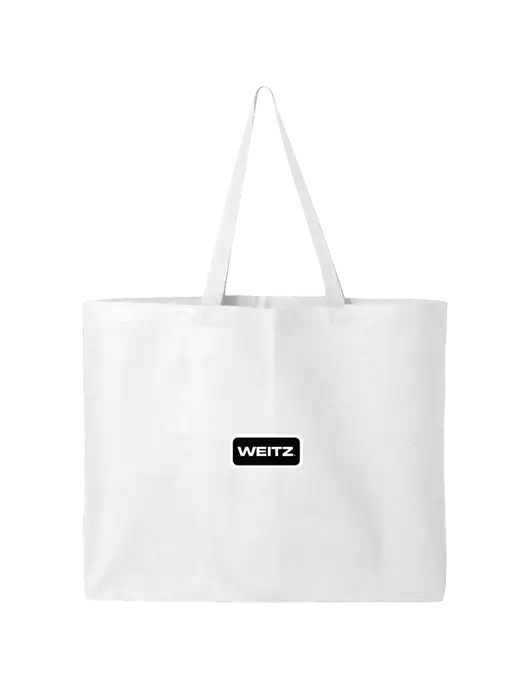 Sturdy Canvas White Tote w/Weitz Logo