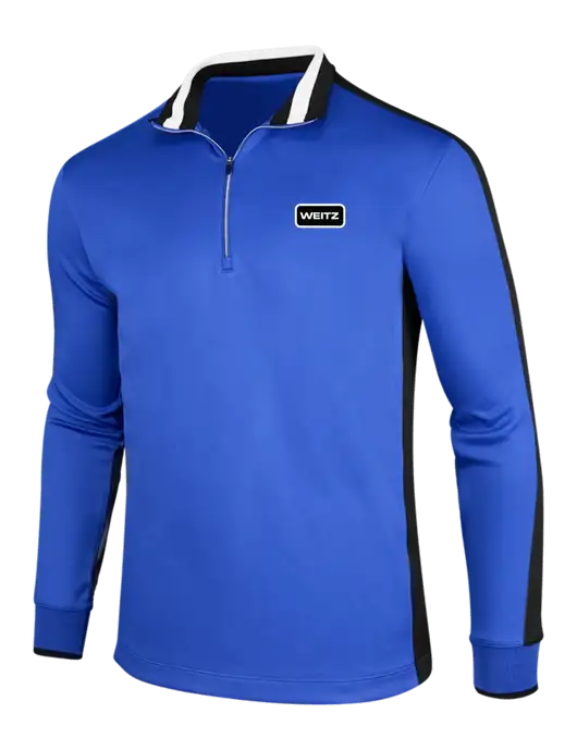 NIKE Game Royal/Black/White Dry-Fit 1/2 Zip Cover-Up w/Weitz Logo