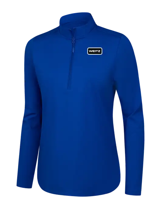  Womens Dark Royal C-FREE Double Knit 1/4-Zip w/Weitz Logo