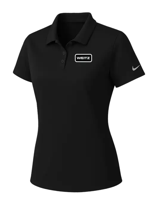 Nike Womens Black Dry Essential Solid Polo w/Weitz Logo