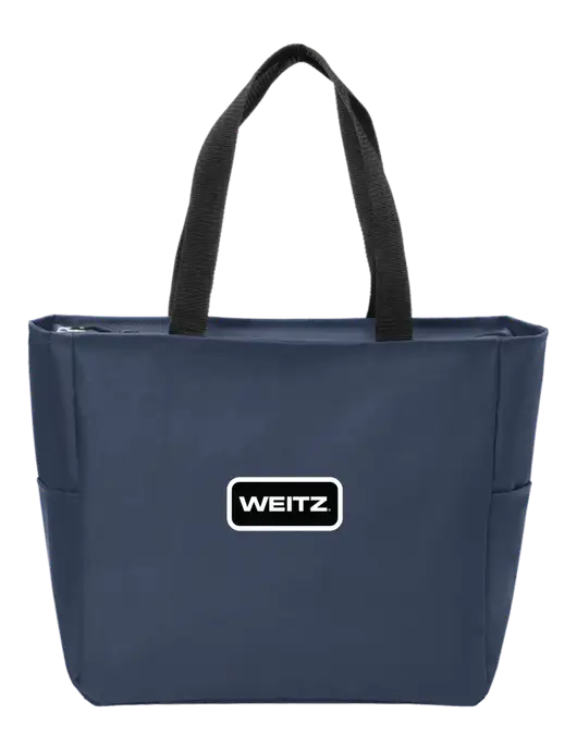Everyday Navy Zip Tote  w/Weitz Logo