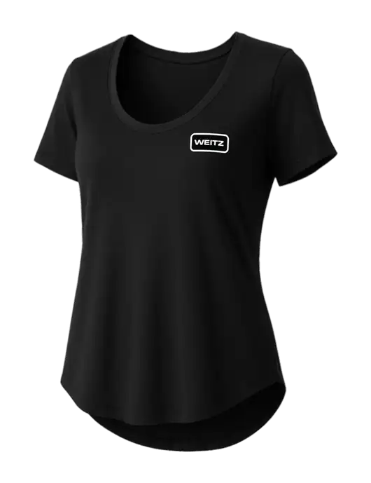 Mercer+Mettle Womens Black Stretch Jersey Relaxed Scoop w/Weitz Logo