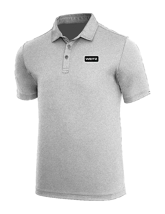 TravisMathew Medium Grey Heather Coto Performance Polo w/Weitz Logo