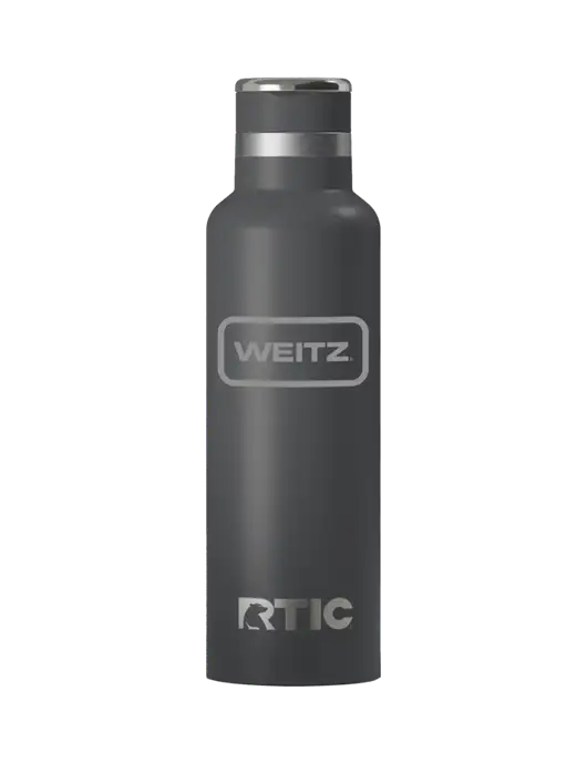RTIC Journey 20 oz Charcoal Bottle w/Weitz Logo