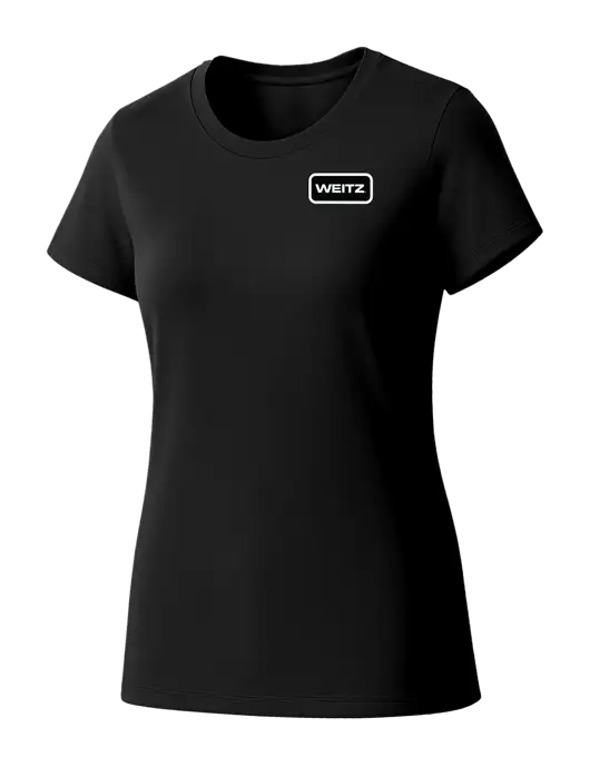 Womens Seriously Soft Black T-Shirt w/Weitz Logo