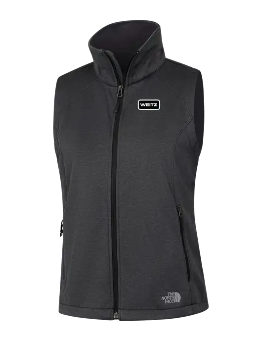 The North Face Womens Dark Grey Heather Ridgewall Soft Shell Vest  w/Weitz Logo