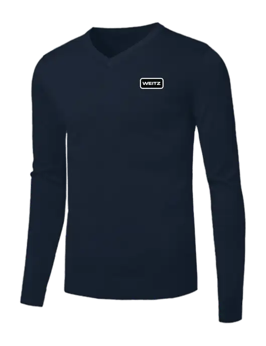 Brooks Brothers Navy Washable Merino V-Neck Sweater w/Weitz Logo
