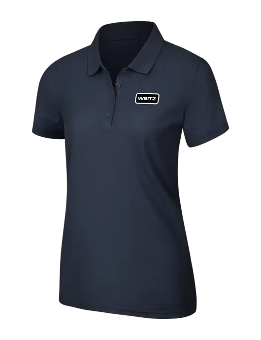 Navy Blue Womens Core Classic Pique Polo w/Weitz Logo