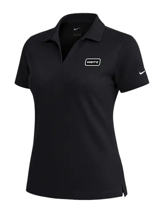 NIKE Black Womens Dri-Fit Micro Pique Polo w/Weitz Logo
