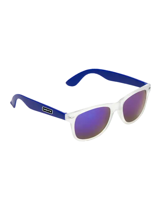 Key West Blue Mirrored Sunglasses w/Weitz Logo