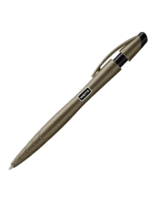 Awali Grey Metallic Pen - Black Ink w/Weitz Logo