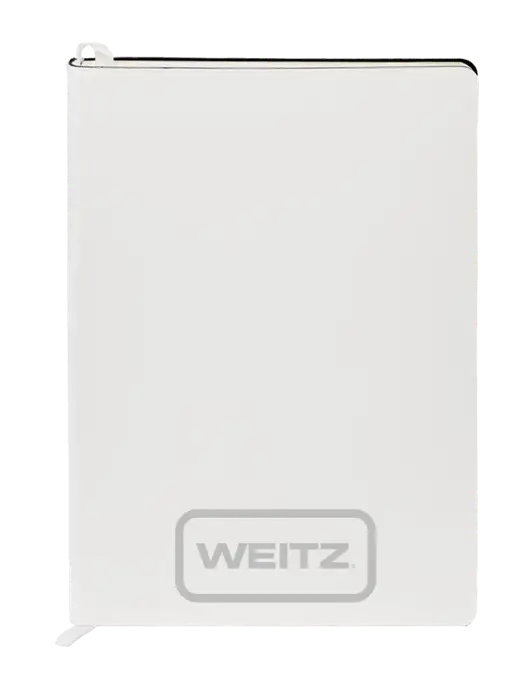 Fabrizio White Soft Cover 5.75 x 8.125 Journal w/Weitz Logo