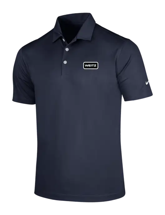 NIKE Dark Navy Dri-Fit Vertical Mesh Polo w/Weitz Logo
