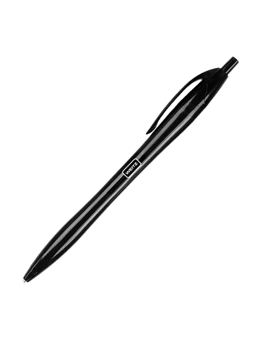 Novella Black Solid Pen - Black Ink w/Weitz Logo