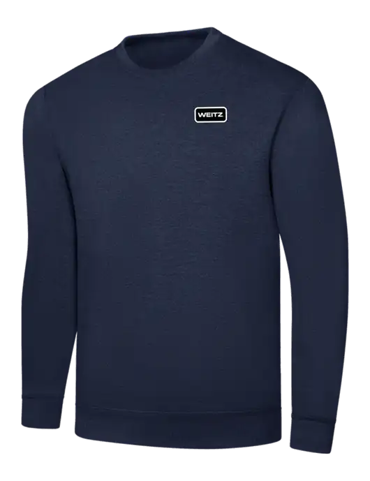 Navy 7.8 oz Ring Spun Crew Sweatshirt w/Weitz Logo