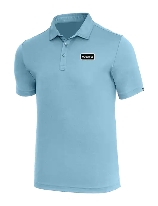 TravisMathew Light Sapphire Heather Coto Performance Polo w/Weitz Logo